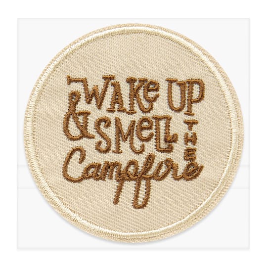 Wake Up & Smell The Campfire Embroidered Iron-On & Adhesive Patch by Make Market®